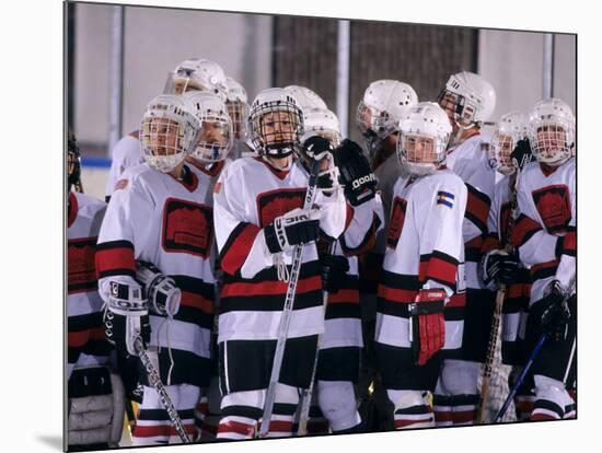 Childrens Ice Hockey Team-null-Mounted Photographic Print