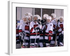 Childrens Ice Hockey Team-null-Framed Photographic Print