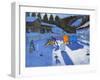 Childrens Ice Rink, Clusaz, 2014-Andrew Macara-Framed Giclee Print