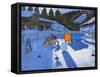 Childrens Ice Rink, Clusaz, 2014-Andrew Macara-Framed Stretched Canvas