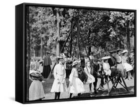 Childrens Playground, Belle Isle Park, Detroit, Mich.-null-Framed Stretched Canvas