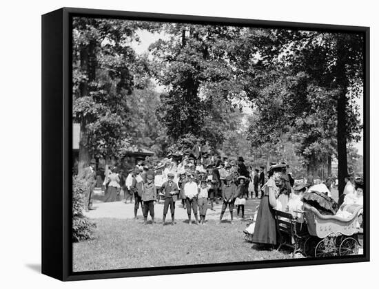 Childrens Playground, Belle Isle Park, Detroit, Mich.-null-Framed Stretched Canvas