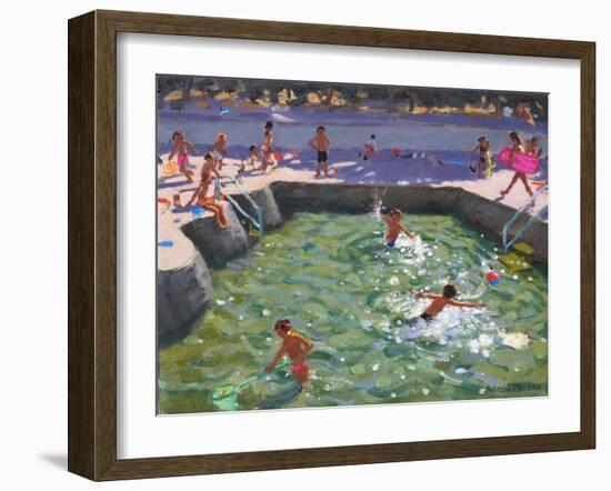 Childrens Pool, Vrsar, Croatia, 2017-Andrew Macara-Framed Giclee Print