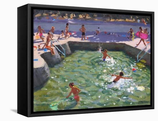 Childrens Pool, Vrsar, Croatia, 2017-Andrew Macara-Framed Stretched Canvas