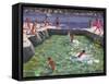 Childrens Pool, Vrsar, Croatia, 2017-Andrew Macara-Framed Stretched Canvas