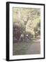 Childs Bike Against Lampost-Jillian Melnyk-Framed Photographic Print