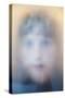 Childs Face Behind Glass-Steve Allsopp-Stretched Canvas