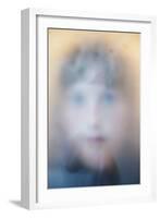 Childs Face Behind Glass-Steve Allsopp-Framed Photographic Print