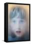 Childs Face Behind Glass-Steve Allsopp-Framed Stretched Canvas