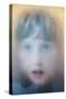 Childs Face Behind Glass-Steve Allsopp-Stretched Canvas