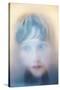 Childs Face Behind Glass-Steve Allsopp-Stretched Canvas