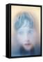 Childs Face Behind Glass-Steve Allsopp-Framed Stretched Canvas