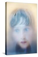 Childs Face Behind Glass-Steve Allsopp-Stretched Canvas