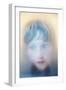 Childs Face Behind Glass-Steve Allsopp-Framed Photographic Print