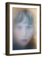 Childs Face Behind Glass-Steve Allsopp-Framed Photographic Print