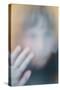 Childs Face Behind Glass-Steve Allsopp-Stretched Canvas