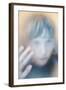 Childs Face Behind Glass-Steve Allsopp-Framed Photographic Print