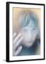 Childs Face Behind Glass-Steve Allsopp-Framed Photographic Print