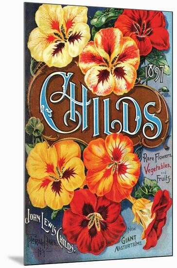 Childs Nasturtium Floral Park-null-Mounted Premium Giclee Print