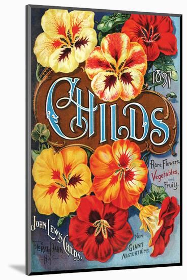 Childs Nasturtium Floral Park-null-Mounted Art Print