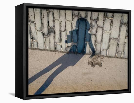 Childs Shadow on Wall-Clive Nolan-Framed Stretched Canvas