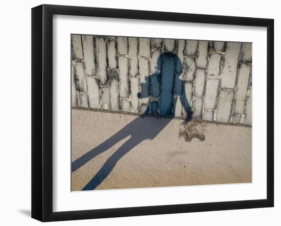 Childs Shadow on Wall-Clive Nolan-Framed Photographic Print