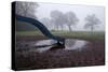 Childs Slide in Countryside Play Area-David Baker-Stretched Canvas