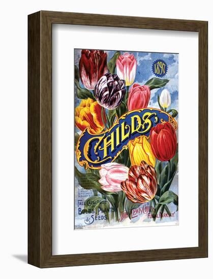 Childs Tulips Laruel Park NY-null-Framed Art Print