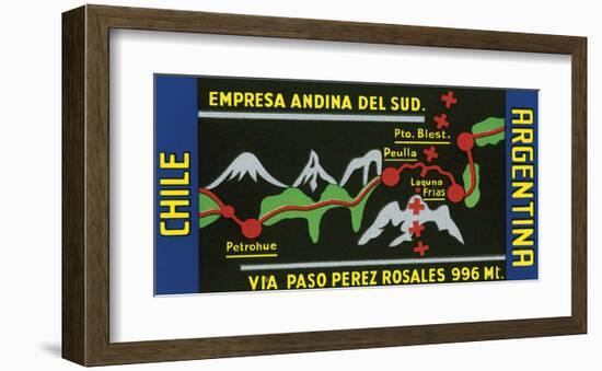 Chile, Argentina, Empresa Andina del Sud.-null-Framed Art Print