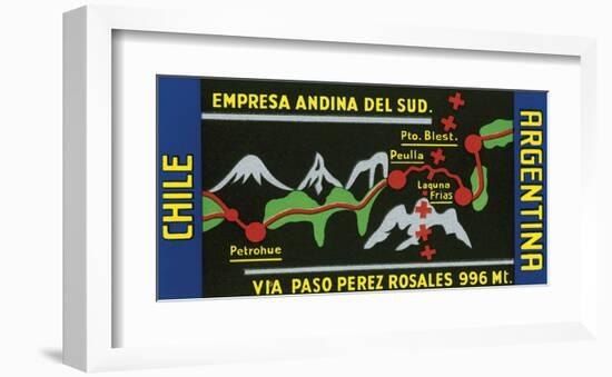 Chile, Argentina, Empresa Andina del Sud.-null-Framed Art Print