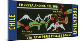 Chile, Argentina, Empresa Andina del Sud.-null-Mounted Art Print