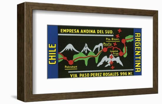 Chile, Argentina, Empresa Andina del Sud.-null-Framed Art Print