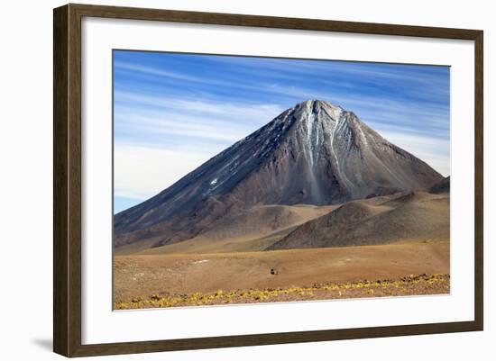 Chile, Atacama Desert, Altiplano, Antofagasta Region, El Loa Province. the Strato-Volcano Licanabur-Nigel Pavitt-Framed Photographic Print