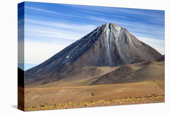 Chile, Atacama Desert, Altiplano, Antofagasta Region, El Loa Province. the Strato-Volcano Licanabur-Nigel Pavitt-Stretched Canvas