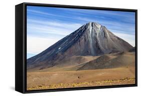 Chile, Atacama Desert, Altiplano, Antofagasta Region, El Loa Province. the Strato-Volcano Licanabur-Nigel Pavitt-Framed Stretched Canvas