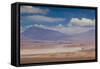 Chile, Atacama Desert, Desert Landscape with the Andes Mountains-Walter Bibikow-Framed Stretched Canvas