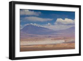 Chile, Atacama Desert, Desert Landscape with the Andes Mountains-Walter Bibikow-Framed Photographic Print