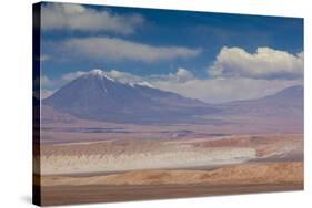 Chile, Atacama Desert, Desert Landscape with the Andes Mountains-Walter Bibikow-Stretched Canvas