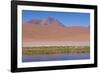 Chile, Atacama Desert, Lagoon with Flamingos by the Paso Jama-Walter Bibikow-Framed Photographic Print