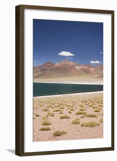 Chile, Atacama Desert, Laguna Miscanti, Desert Lake View-Walter Bibikow-Framed Photographic Print