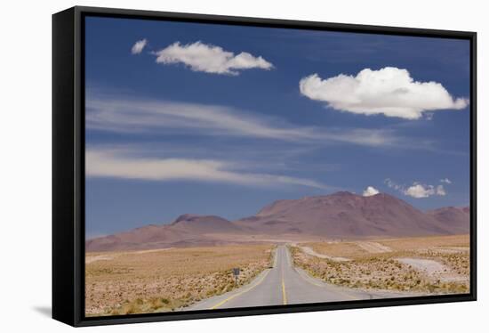 Chile, Atacama Desert, Ruta 27 Ch Highway-Walter Bibikow-Framed Stretched Canvas
