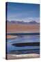 Chile, Atacama Desert, Salar De Aguas Calientes, Salt Pan and Lagoon-Walter Bibikow-Stretched Canvas