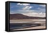 Chile, Atacama Desert, Salar De Aguas Calientes, Salt Pan and Lagoon-Walter Bibikow-Framed Stretched Canvas