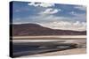 Chile, Atacama Desert, Salar De Aguas Calientes, Salt Pan and Lagoon-Walter Bibikow-Stretched Canvas