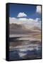 Chile, Atacama Desert, Salar De Aguas Calientes, Salt Pan and Lagoon-Walter Bibikow-Framed Stretched Canvas