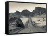 Chile, Atacama Desert, San Pedro De Atacama, Valle De la Luna, Valley Road-Walter Bibikow-Framed Stretched Canvas