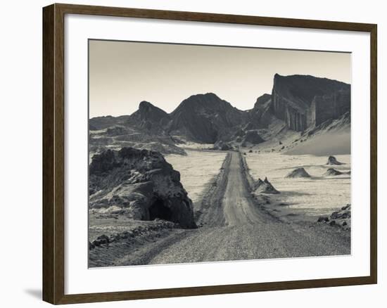 Chile, Atacama Desert, San Pedro De Atacama, Valle De la Luna, Valley Road-Walter Bibikow-Framed Photographic Print