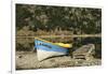 Chile, Aysen, Bertrand, baker River. Fishing boat on the shore of Lago Bertrand.-Fredrik Norrsell-Framed Photographic Print