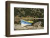 Chile, Aysen, Bertrand, baker River. Fishing boat on the shore of Lago Bertrand.-Fredrik Norrsell-Framed Photographic Print