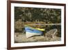 Chile, Aysen, Bertrand, baker River. Fishing boat on the shore of Lago Bertrand.-Fredrik Norrsell-Framed Premium Photographic Print